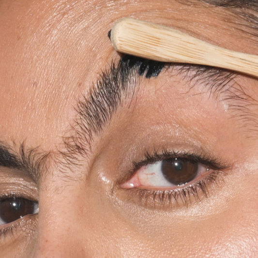 TooD founder Shari uses the ToodBrush with Turn it On Soap Brows on her unibrow